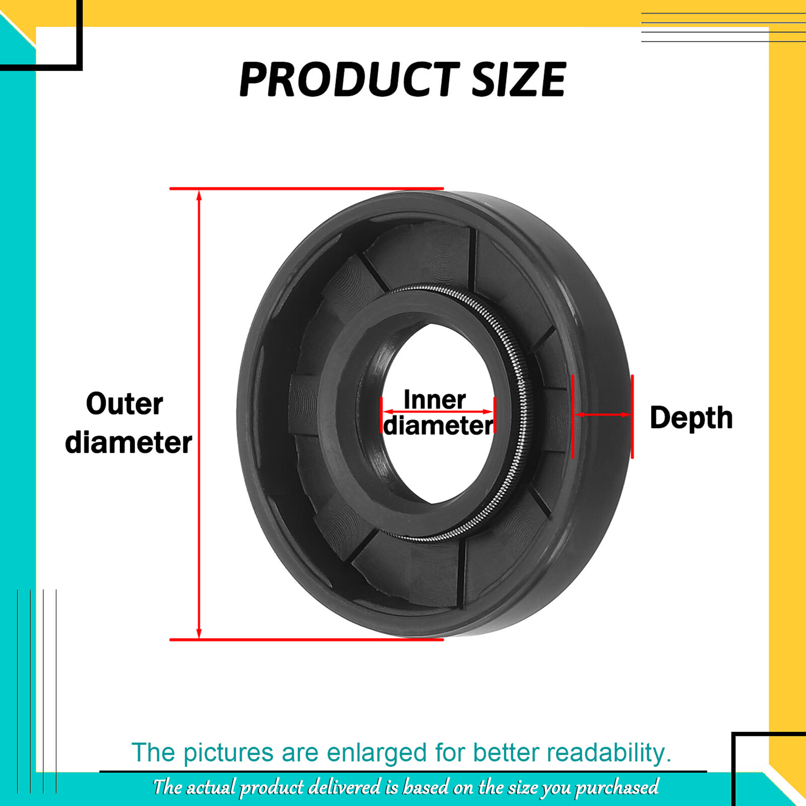 NBR Rotary Shaft Oil Seal /Lip Seal Nitrile 56mm to 60.5mm Shaft pick your size