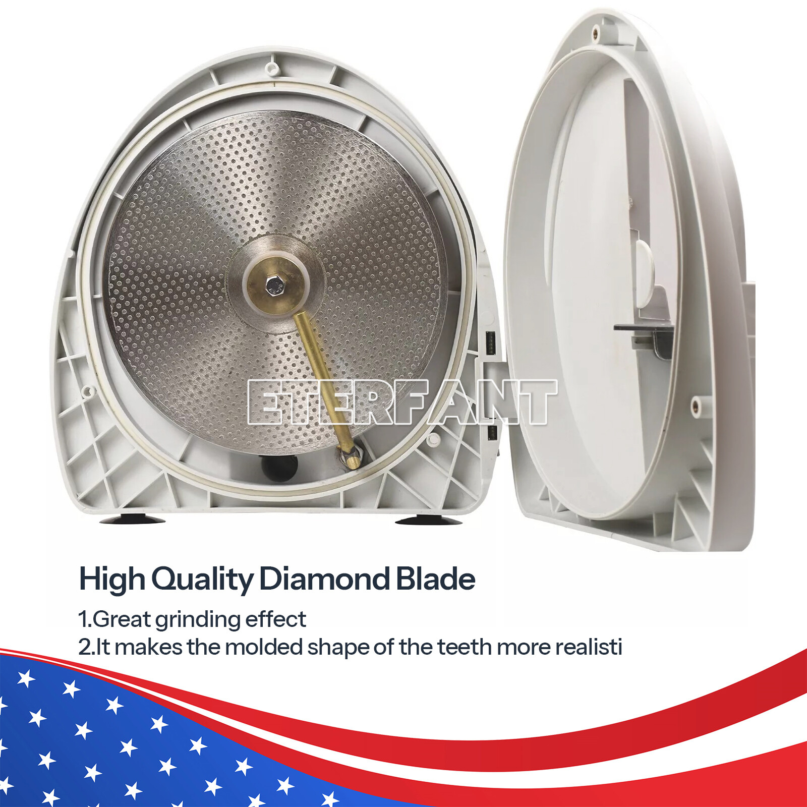 ETERFANT Equipment Plaster Model Arch Trimmer with Diamond Disc Wheel Dental Lab