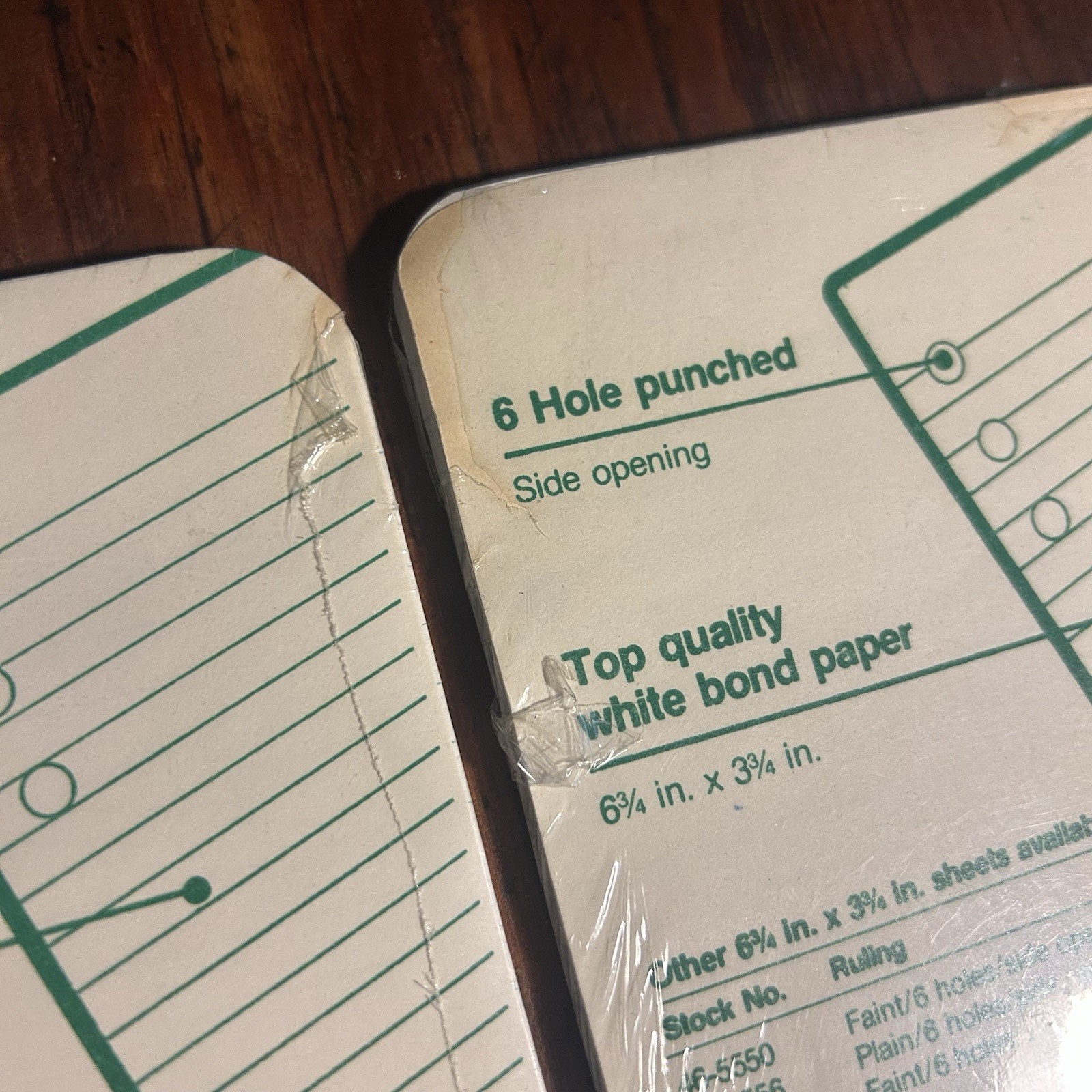 Boorum Memo Ring Book Sheets 46-5550. 50 Sheets x 3 Packs. Vintage Lot