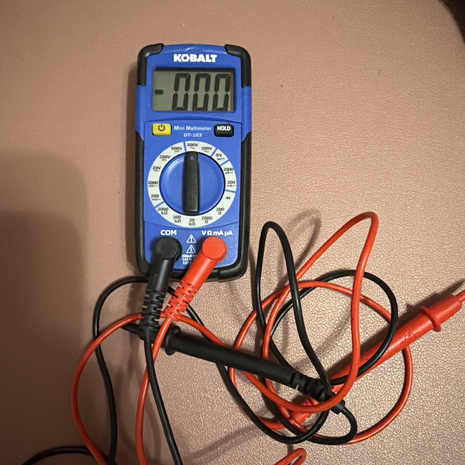 Kobalt Digital Display Multimeter 0.2 Amp 500V -Volt Model #DT-103