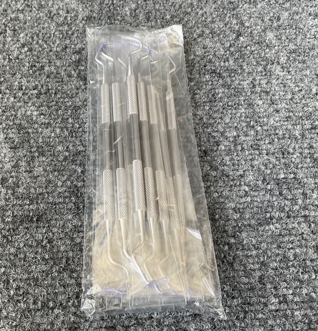 12 Piece Dental Probe Pick Tool Instrument Set Stainless Steel Scaler New