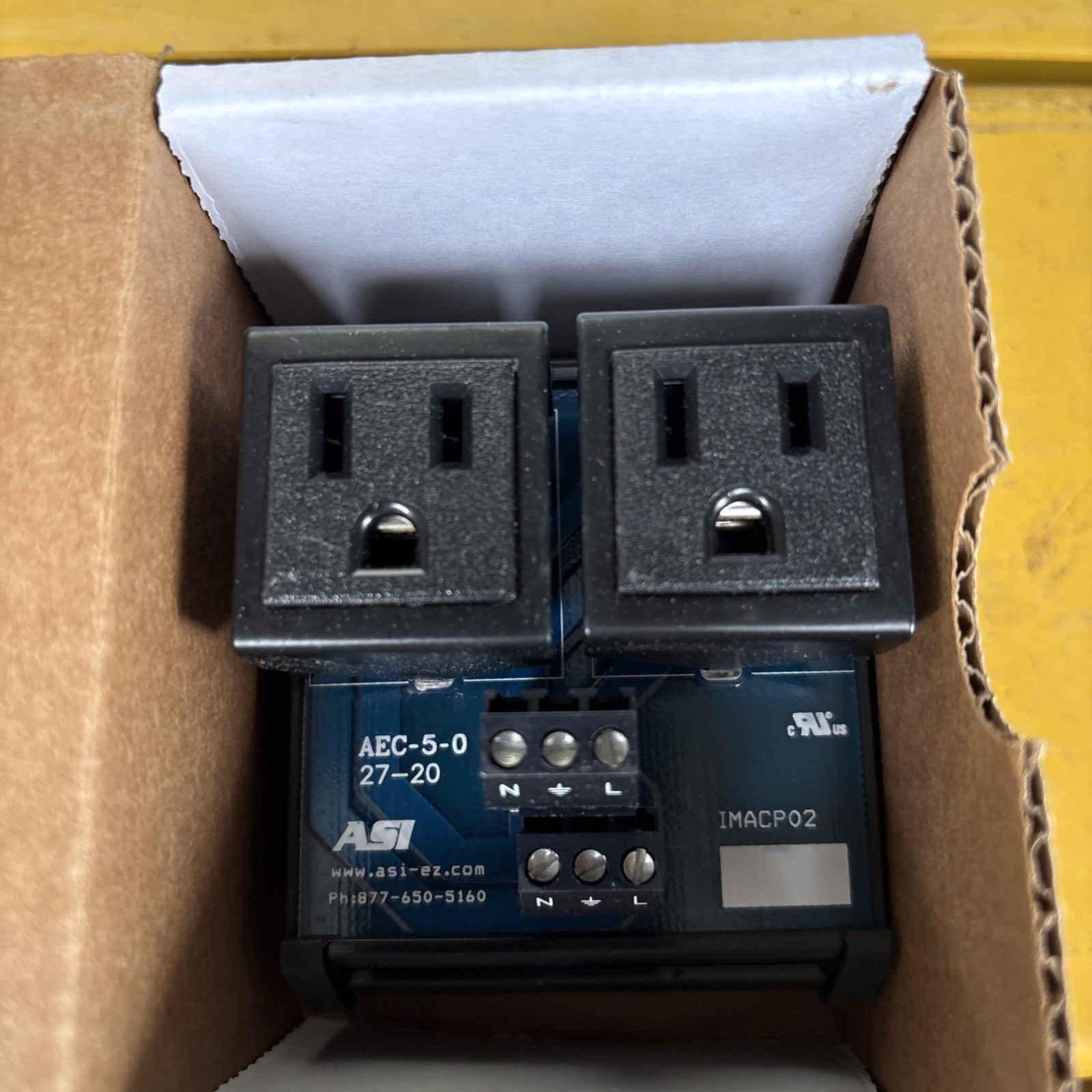 Asi Electronics IMACP02 Duplex AC Power Outlet FNOB