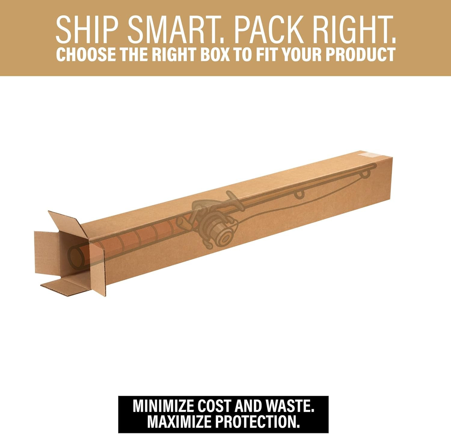 Bundle of 25 Basic Corrugated Shipping Boxes (4 X 4 X 36″)