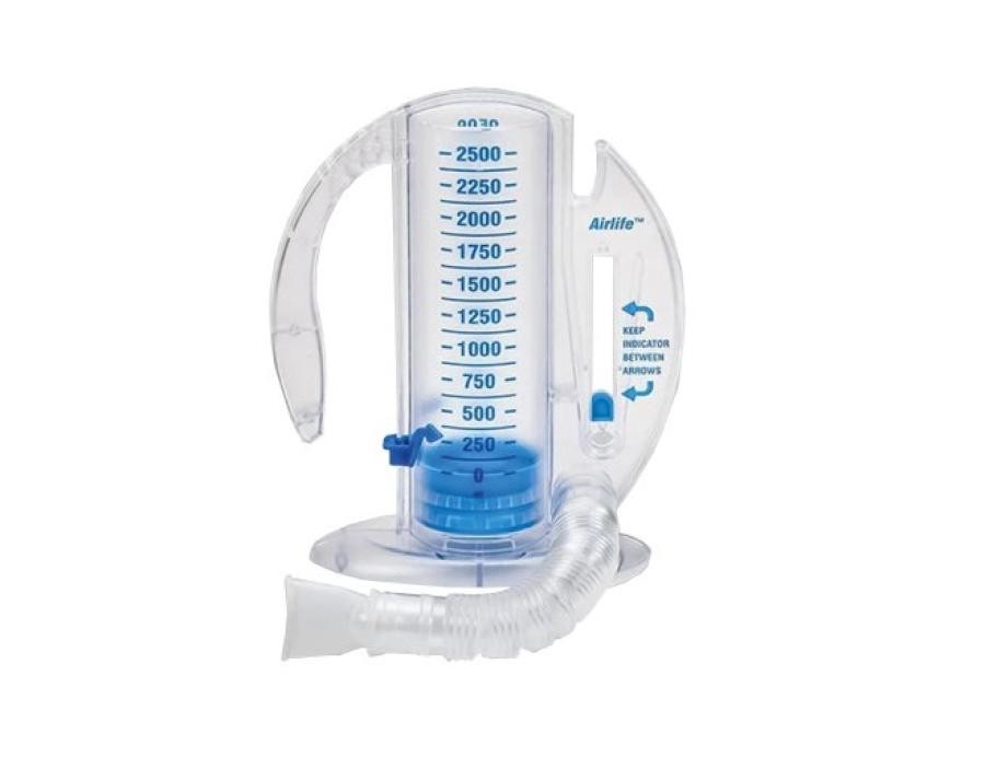AirLife Incentive Spirometer, 2500 mL Capacity, With One-Way Valve, 1 Count