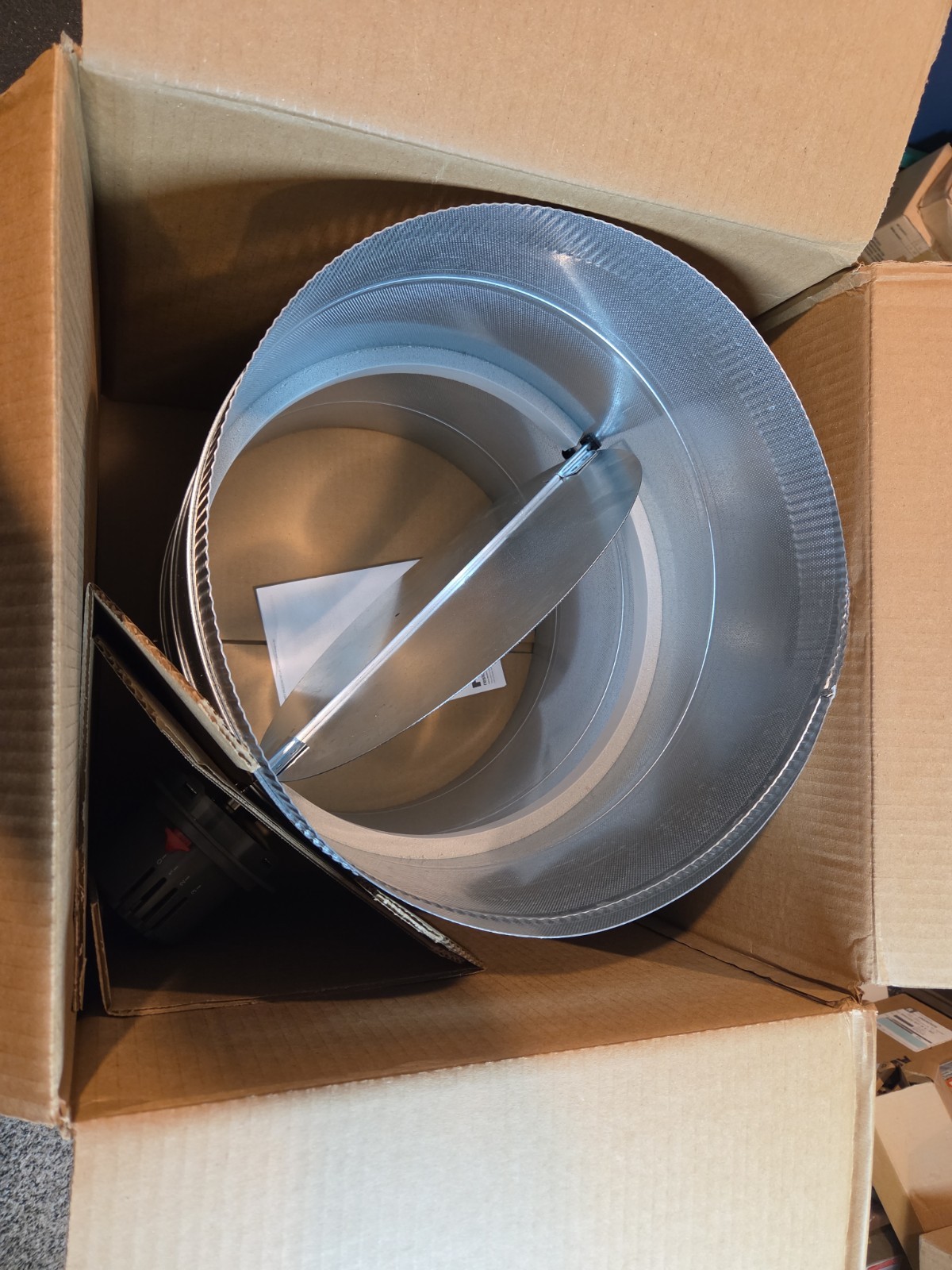 Honeywell ARD14TZ 14 in Round Galvanized Power Close 24V Zoning Damper