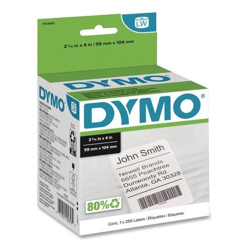 DYMO LabelWriter Shipping Labels, 2.31″ x 4″, White, 250 Labels/Roll