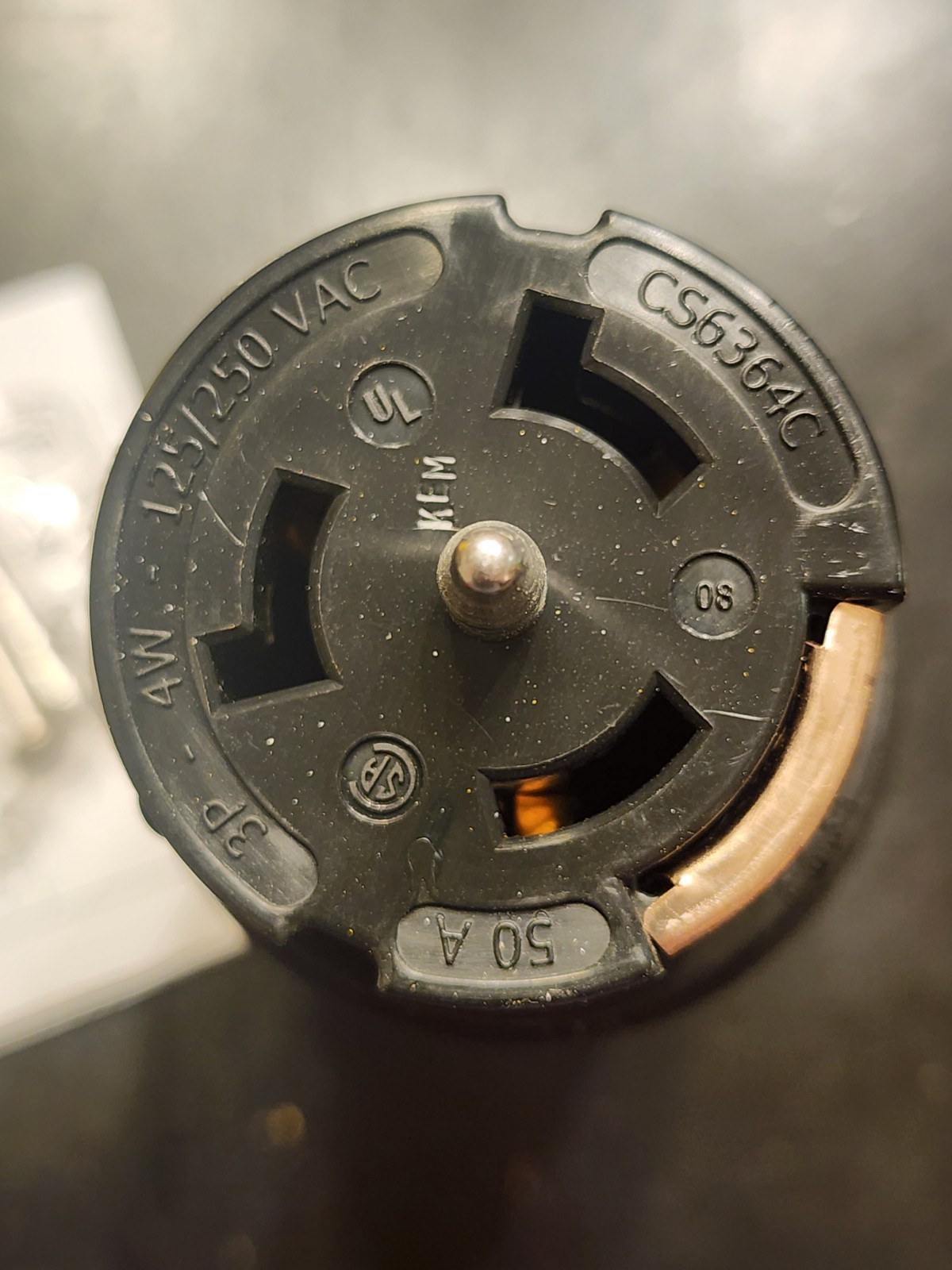 HUBBELL CS6364C 50A Twist-Lock Connector 3P 4W Grounding 125/250V Free Shipping