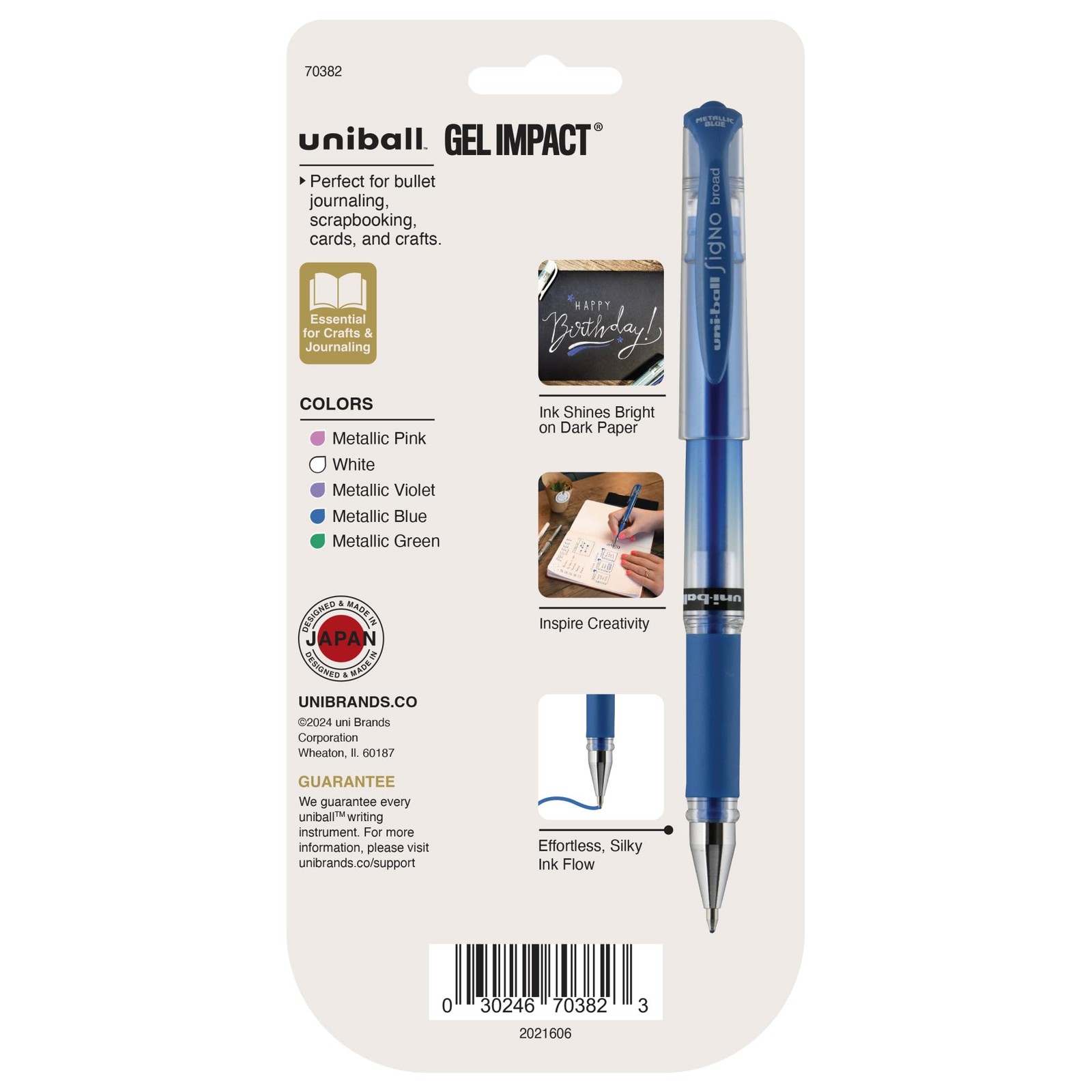 Uniball Signo Gel Impact Pens, Bold Point (1.0Mm), Office Product