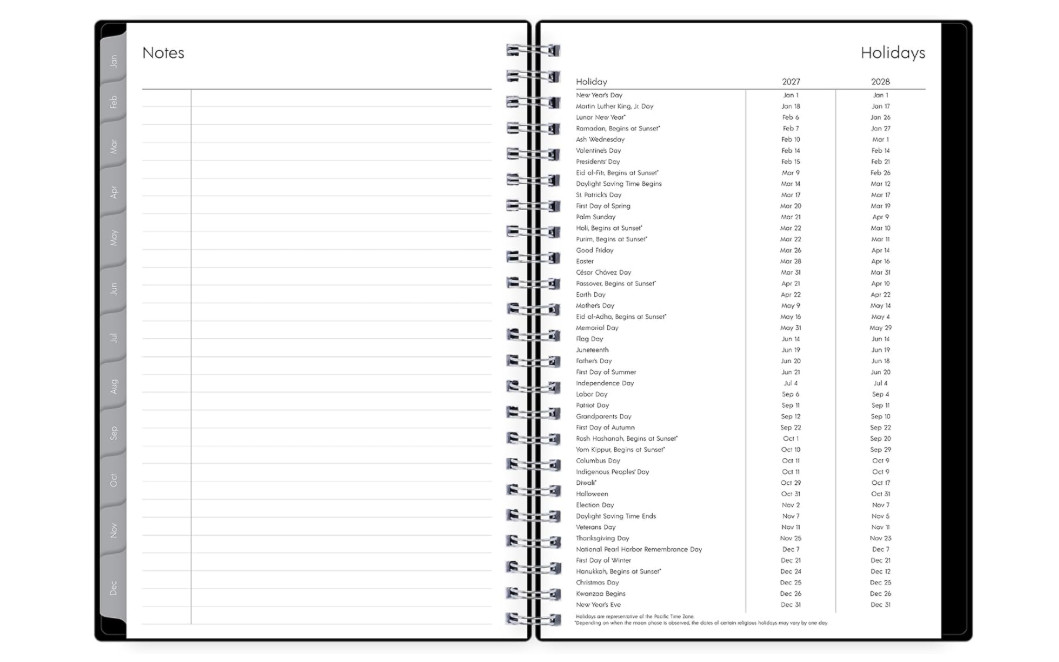Blue Sky 2027 Weekly and Monthly Planner Calendar, Includes January 2027 – Decem