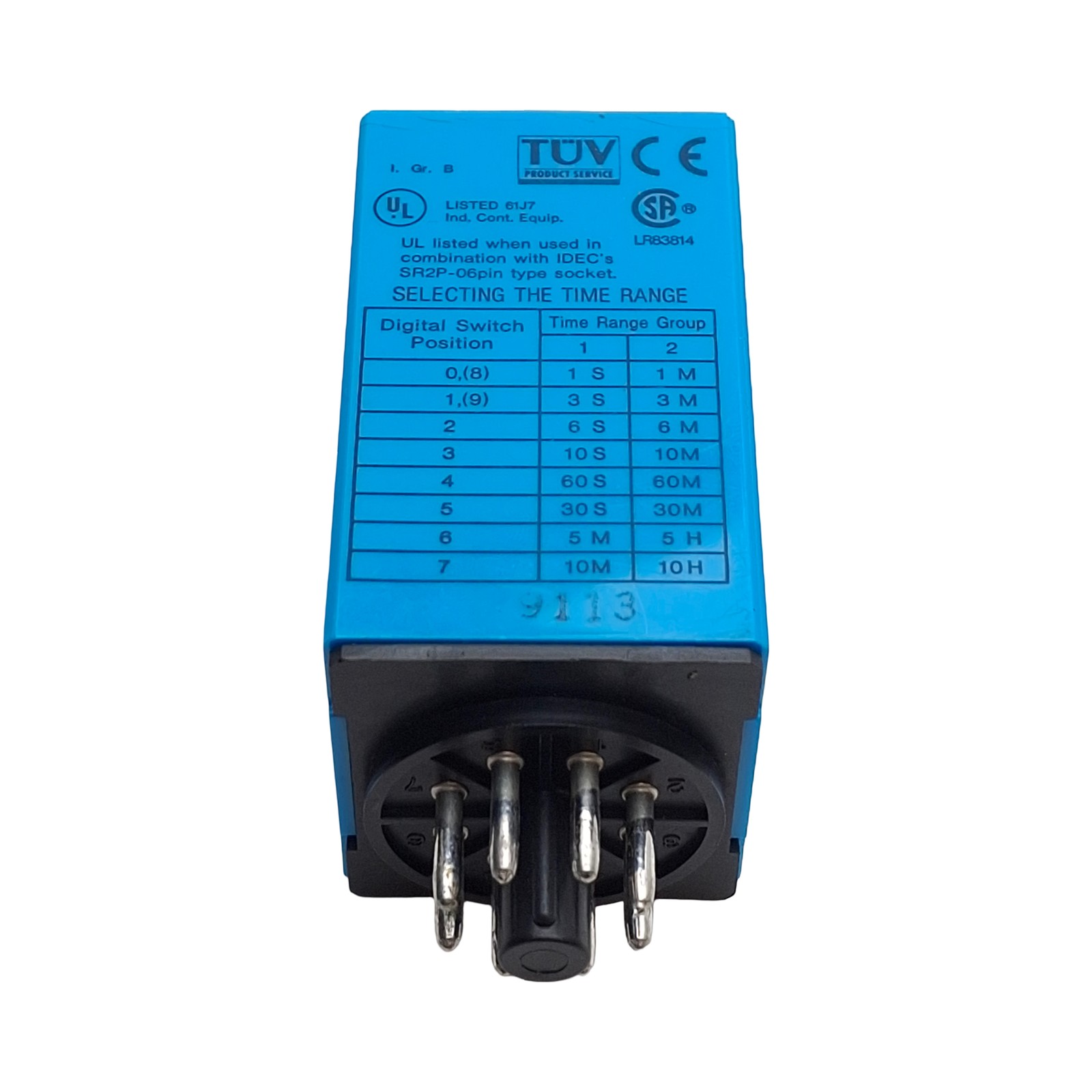 Idec RTE-P11-120VAC Time Delay Relay, 0.1s-10min Range, DPDT, 120VAC Coil