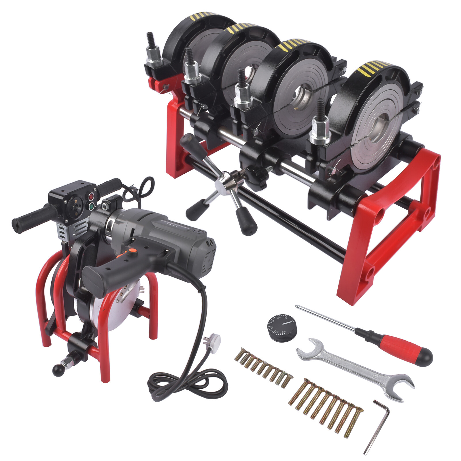 1x Manual Piping Pipe Fusion Welder 4 Clamps PE PP PB PVDF HDPE 63-160MM 300°c