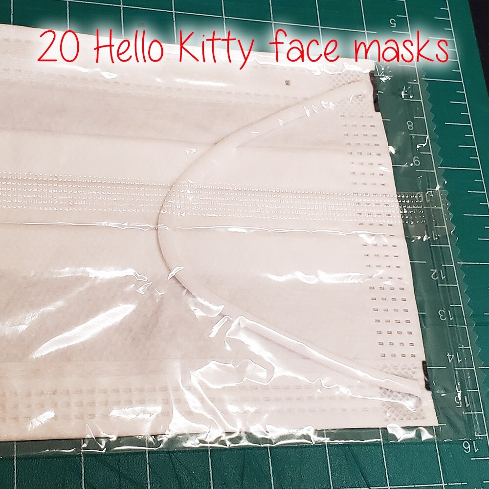 Hello Kitty face mask lot 20 pieces disposable reusable masks new sealed Sanrio