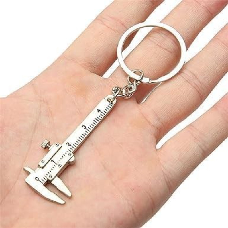 Mini Vernier Caliper Keychain, Car Keychain,Vernier Caliper Ruler Sliding Key