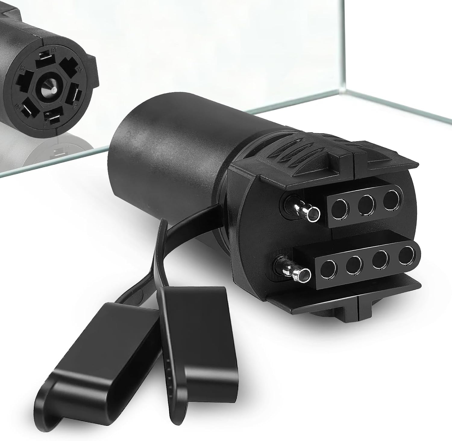 7 to 4 & 5 Pin Trailer Light Adapter，Convenient 2-in-1 Design Trailer Plug Ada
