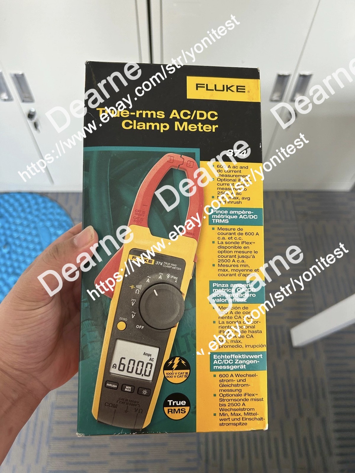 Fluke 374 FC 600A AC/DC TRMS Wireless Clamp Meter New
