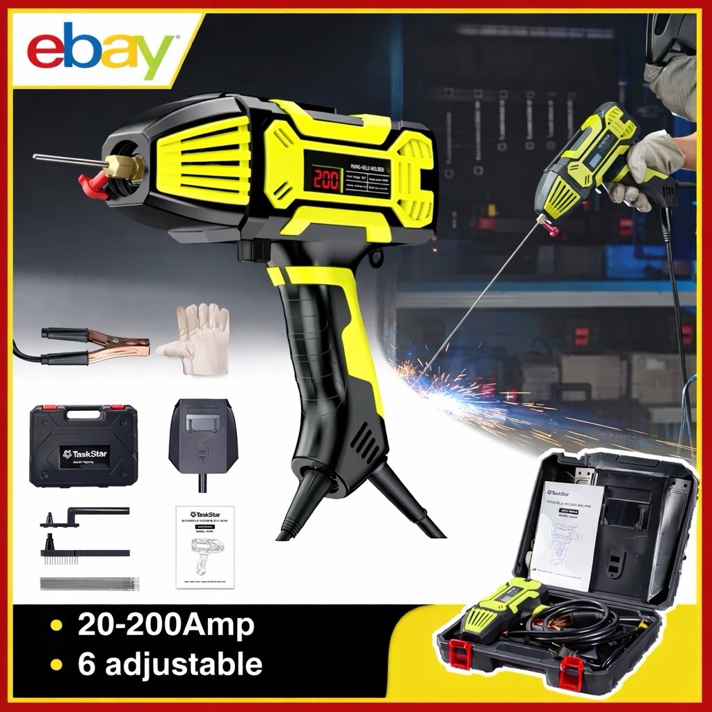 Portable ARC Welder 20-200A IGBT Handheld Stick Welding Machine Kit 110V
