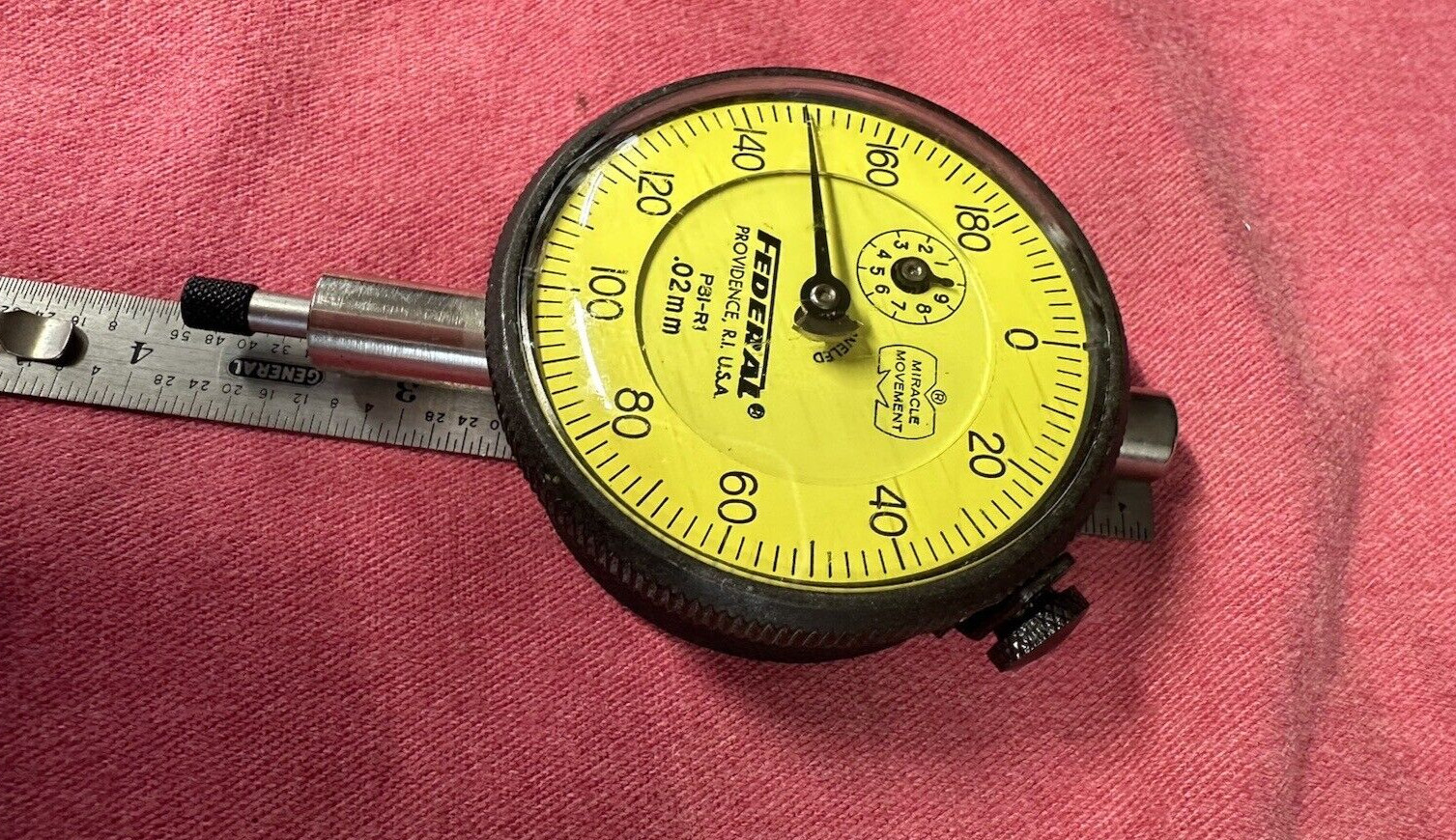 *NOS* FEDERAL USA P81-R1 mm DIAL INDICATOR GAUGE GAGE .02mm **EXCELLENT**