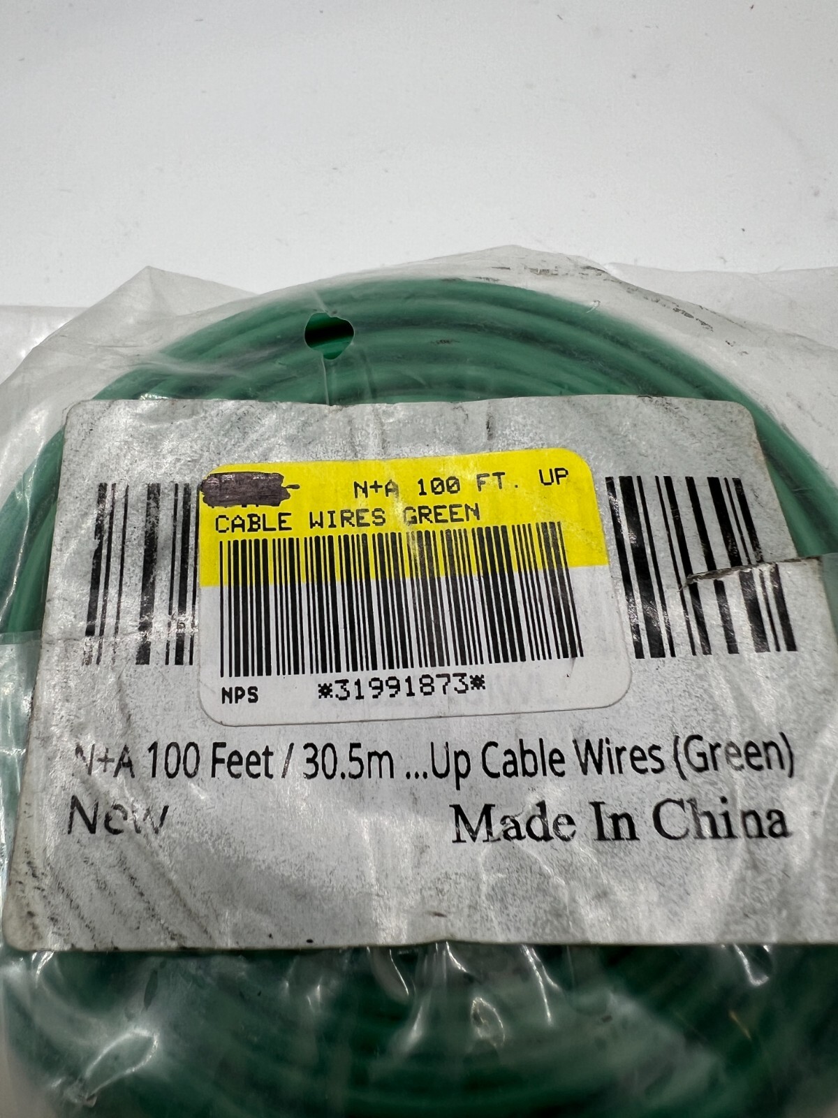 N+A Genuine UP CABLE WIRE GREEN 100FT / 30.5m China