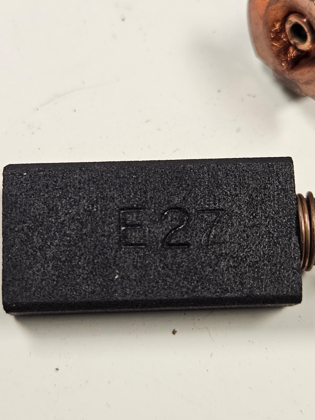 SET OF 2 NO NAME CARBON MOTOR BRUSH E27 E49 .510” WIDTH .235” THICK