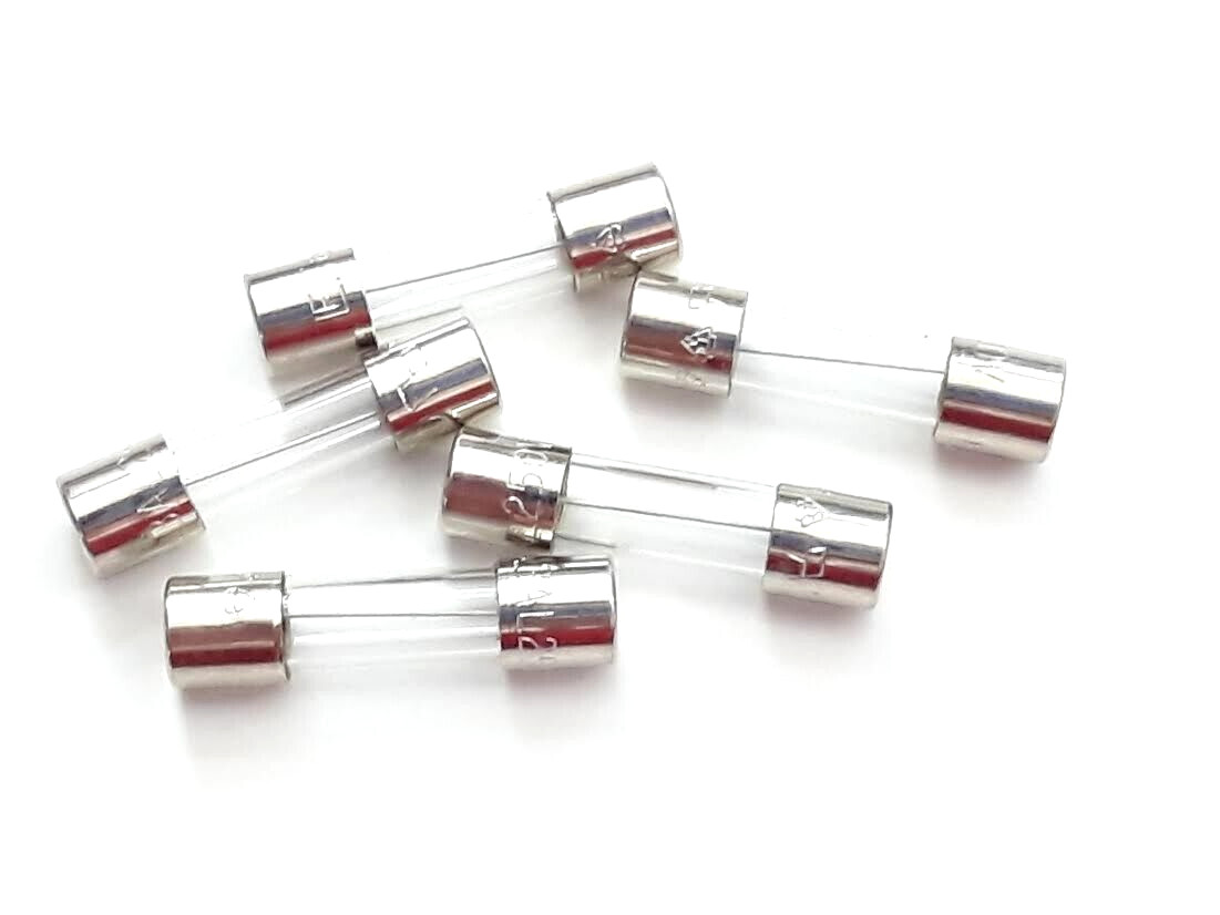 LOT OF 5 LF LITTELFUSE T6.3AL250V FUSES 250V 5mm x 20mm T6.3AL SLOW BLOW 6.3A