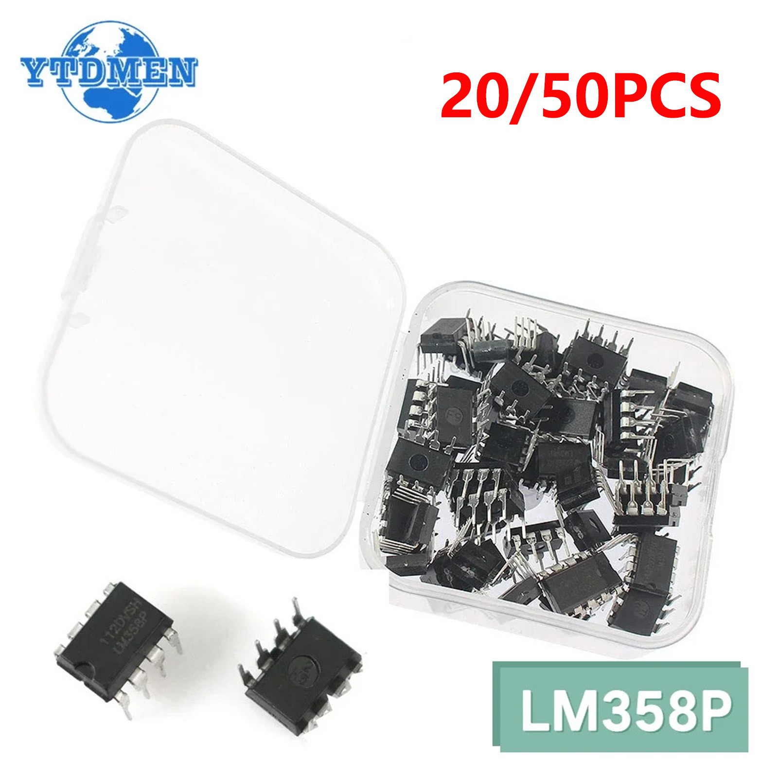 20/50PCS LM358P DIP-8 Op-Amp 3-32V Short Circuit Protection Dual Supply LM358 US