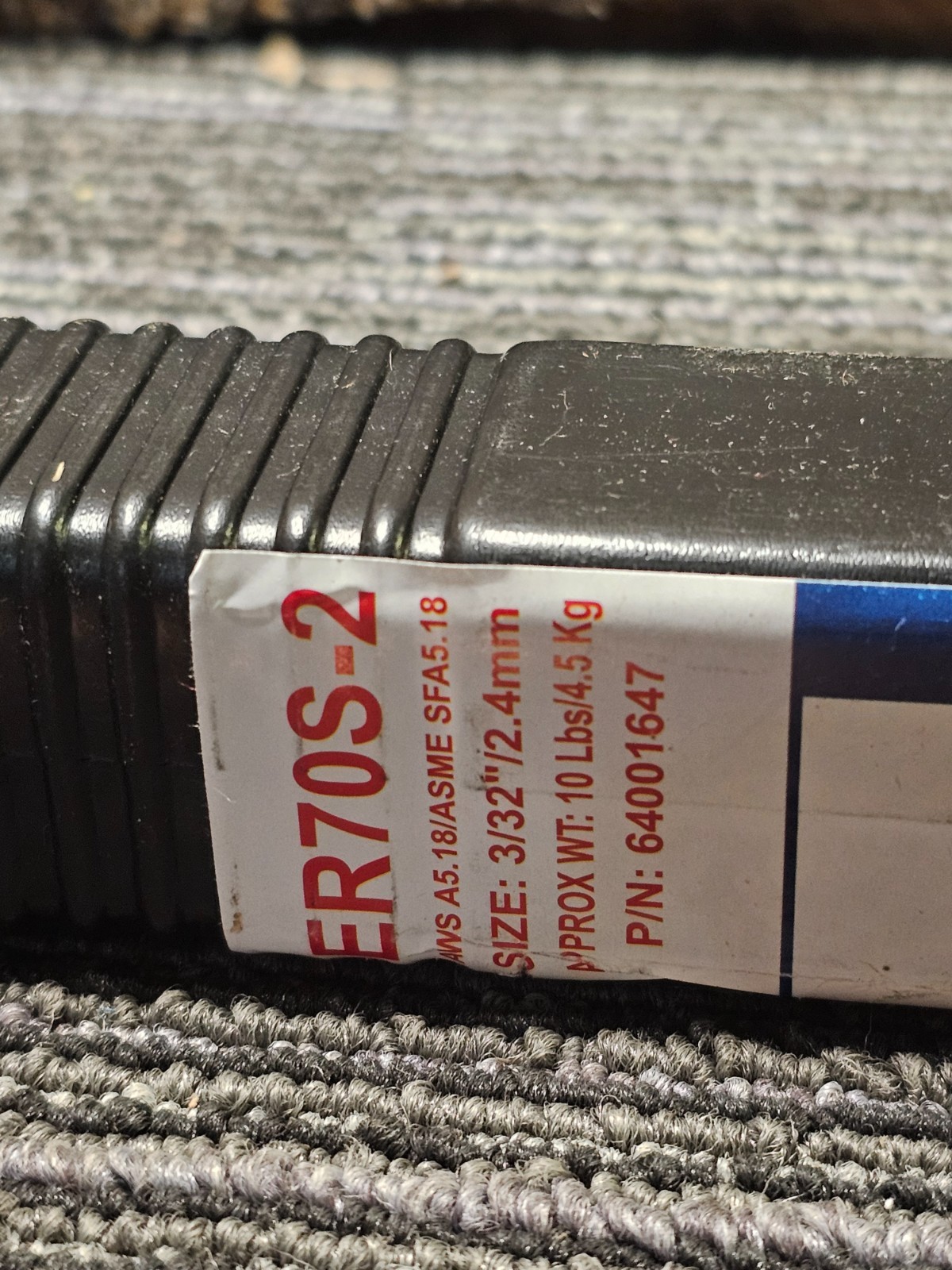 (QTY 2) RADNOR 64001647 3/32″ X 36″ ER70S-2 70S-2 Carbon Steel TIG Rod 10 lb