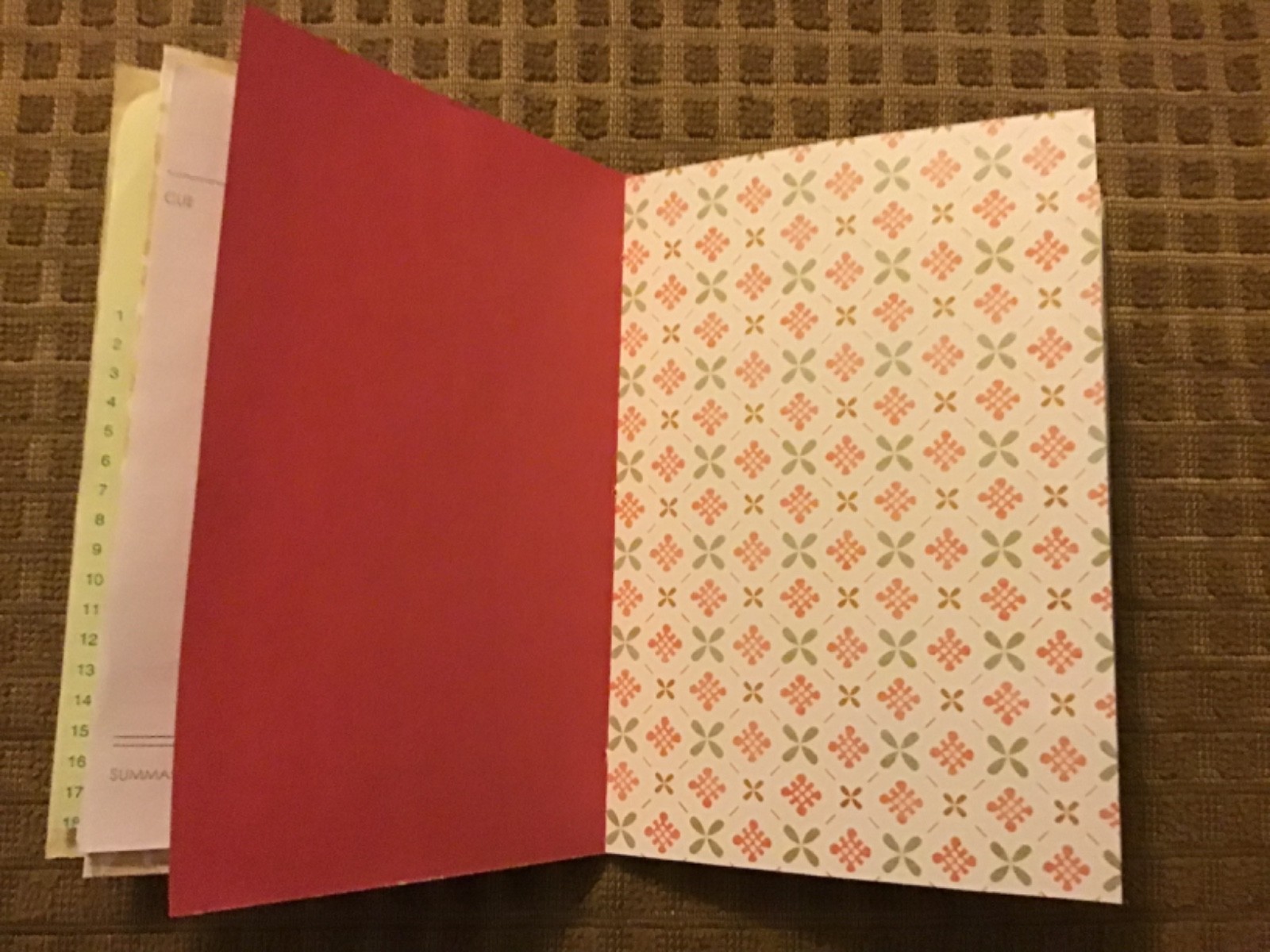 Handmade Naked Junk Journal 6” x 4.5” Mushroom Print Card Stock Cover