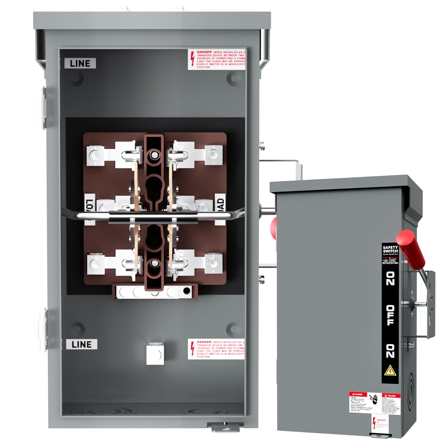 200A Manual Generator Transfer Switch,120/240 Volt, 48000W Heavy Duty Transfer S