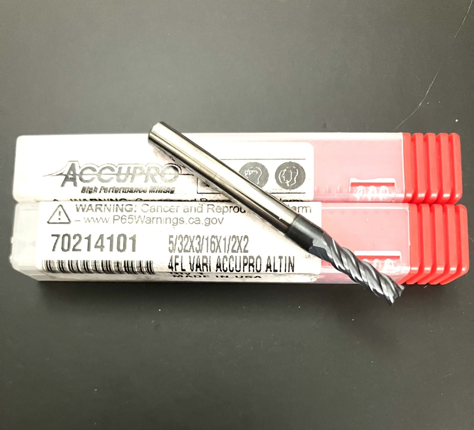 Accupro 70214101 5/32″ 4 Flute Square End Mill Solid Carbide AlTiN CNC New