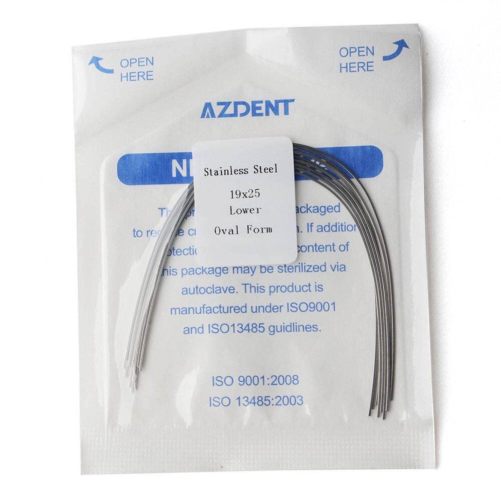 Arcos de Ortodoncia Dentales Alambre de Arco de Acero Inoxidable Rectangu AZDENT