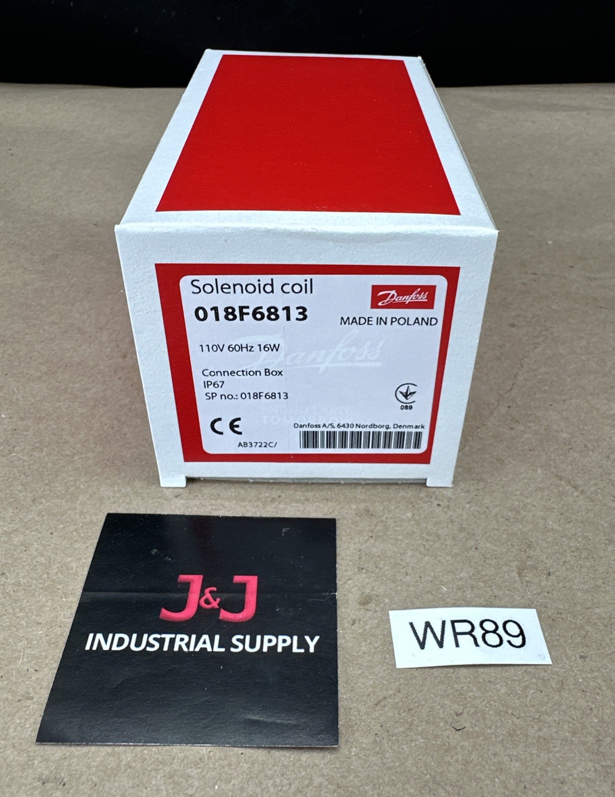 Danfoss 018F6813 Solenoid Coil 110V 60Hz 16W For Connection Box IP67 – BRAND NEW
