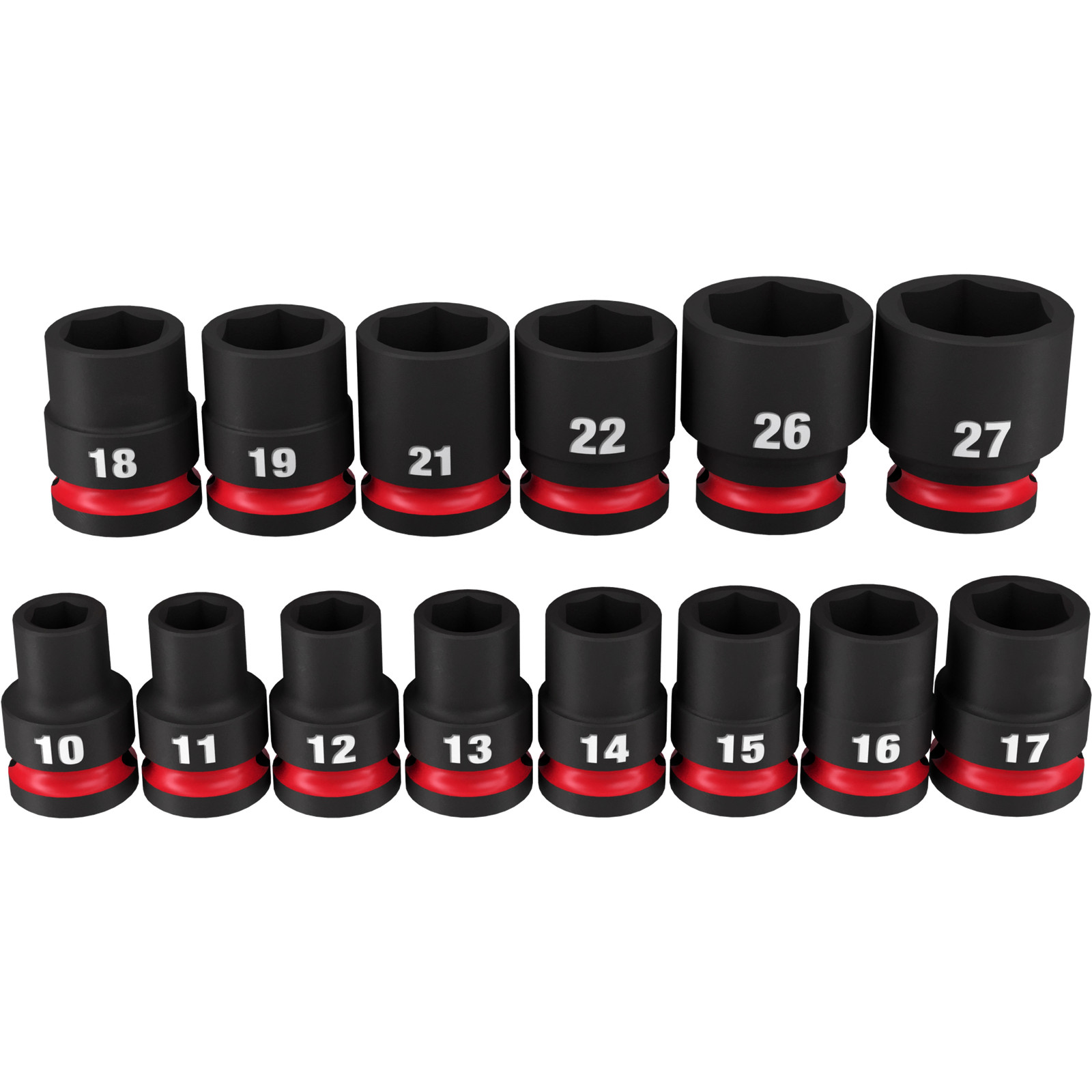 Milwaukee 49-66-7013 14 Pc Impact Duty 1/2 Drive Metric 6 Point Socket Set