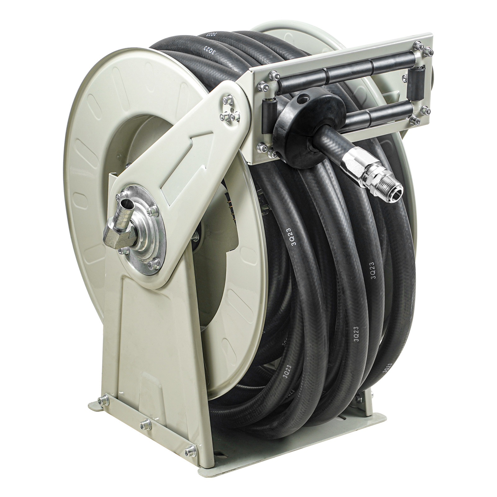 VEVOR Fuel Hose Reel Retractable Diesel Hose Reel 1″ x 50′ Auto Refueling Nozzle