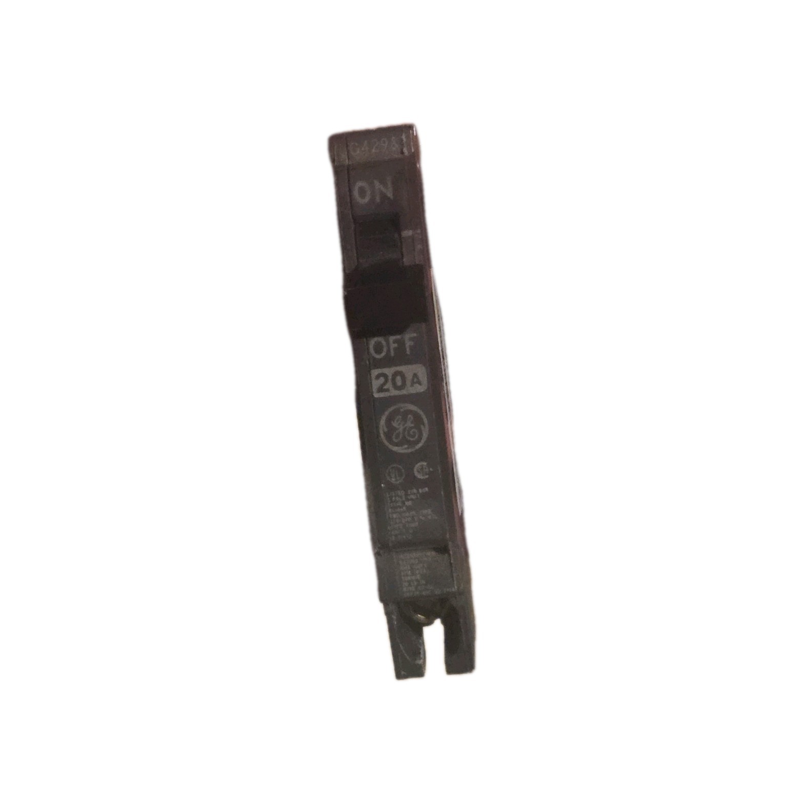 GE THQP120 Circuit Breaker 20A 120VAC 1-Pole Plug In Thermal Overload