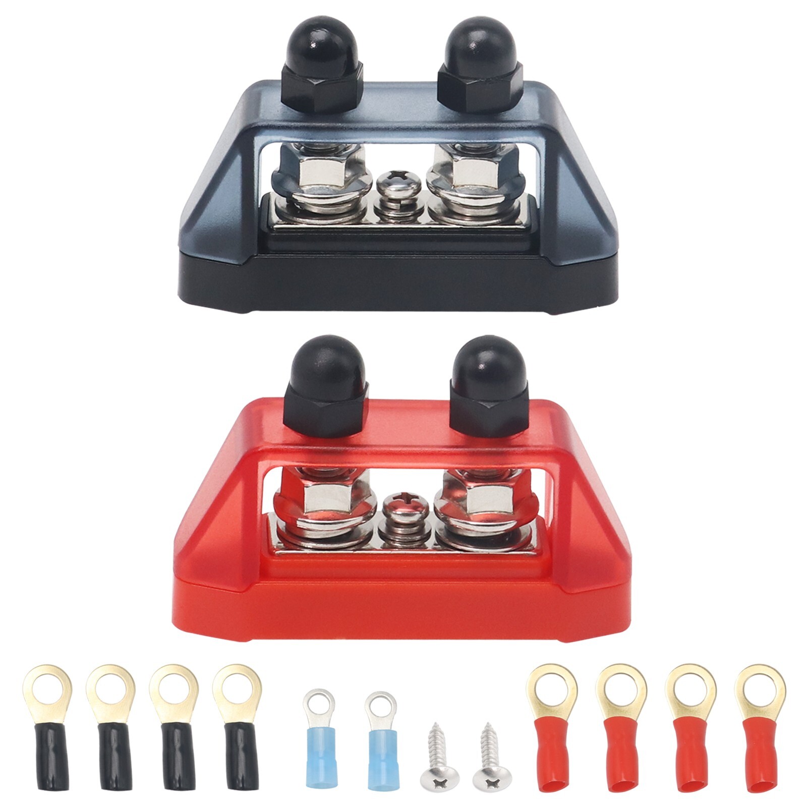 Recoil S2P-516 Busbar Dual 5/16” Studs #8Screw Terminal Power Distribution Block