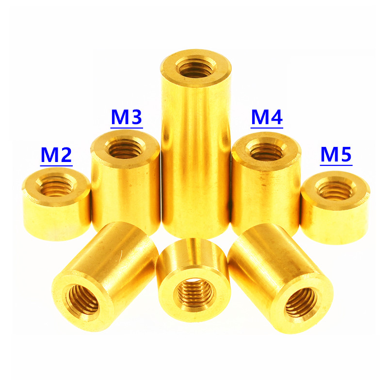M1.6/M1.8 Brass Round Nuts Long Round Spacers Standoff Sleeve Connecting Stud