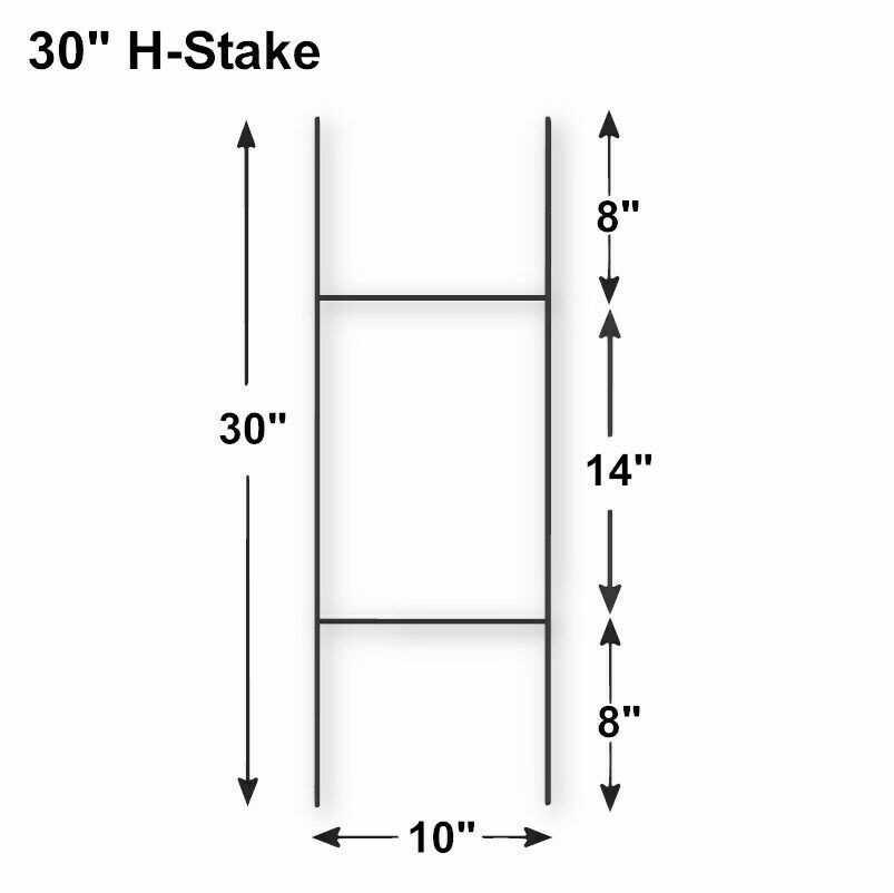 2 Pack – Custom Yard Signs-18×24-Full Color Design-Double Sided-Stakes Optional