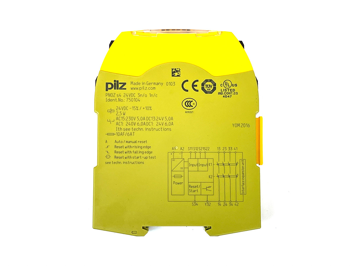 PILZ 750104 PNOZ s4 24VDC 3n/o 1n/c DIN Rail Safety Relay Module