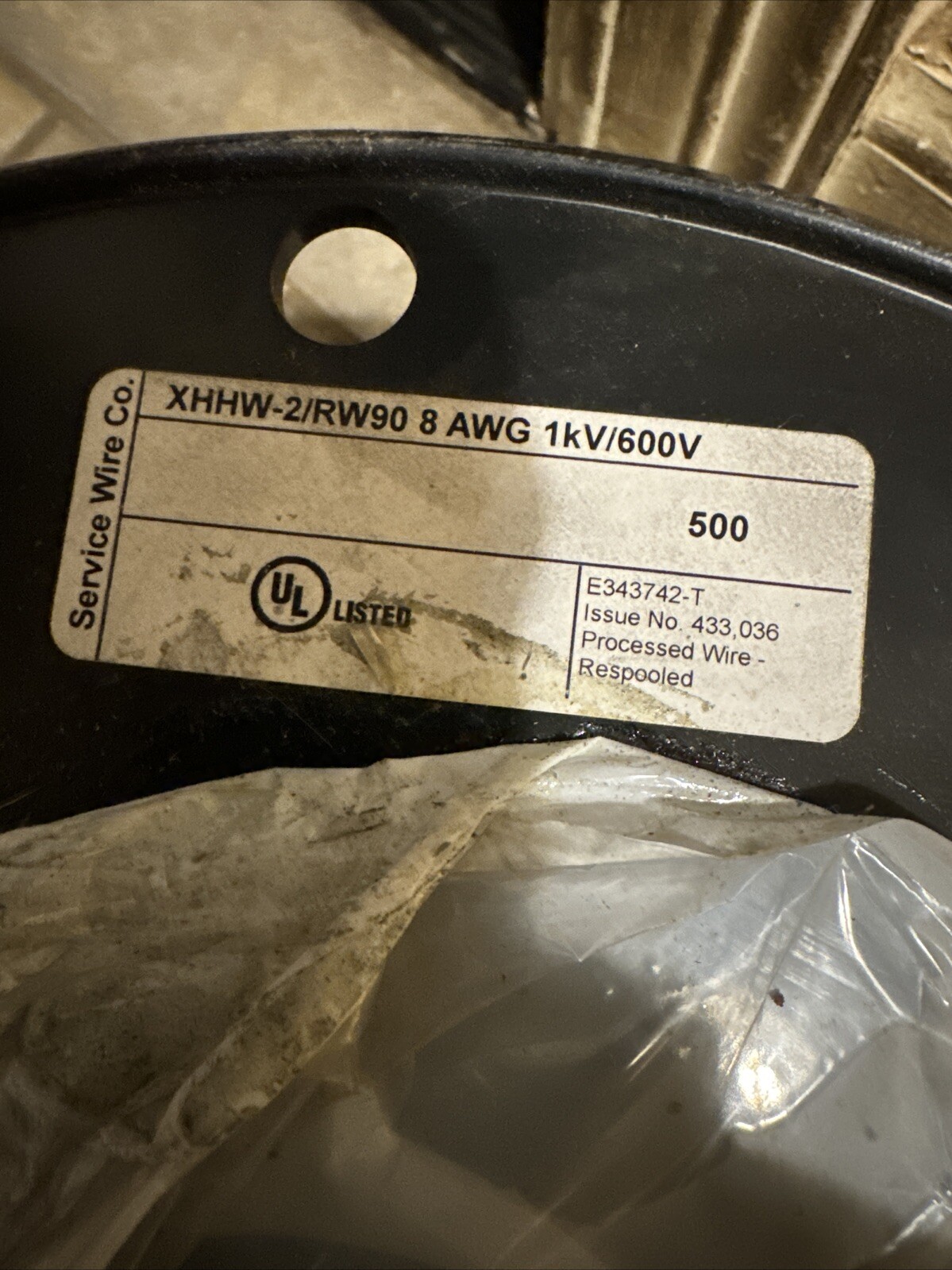 e343742-t xhhw-2/rw90 8 AWG 1kV/600V service Wire Co 500