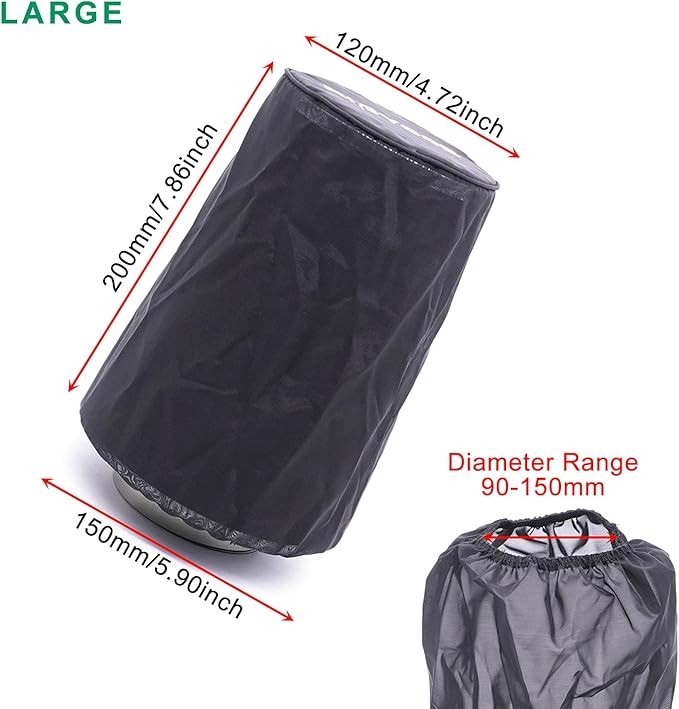 Cone Air Filter Sock Waterproof Universal Fit for Performance Air Intake Filter,