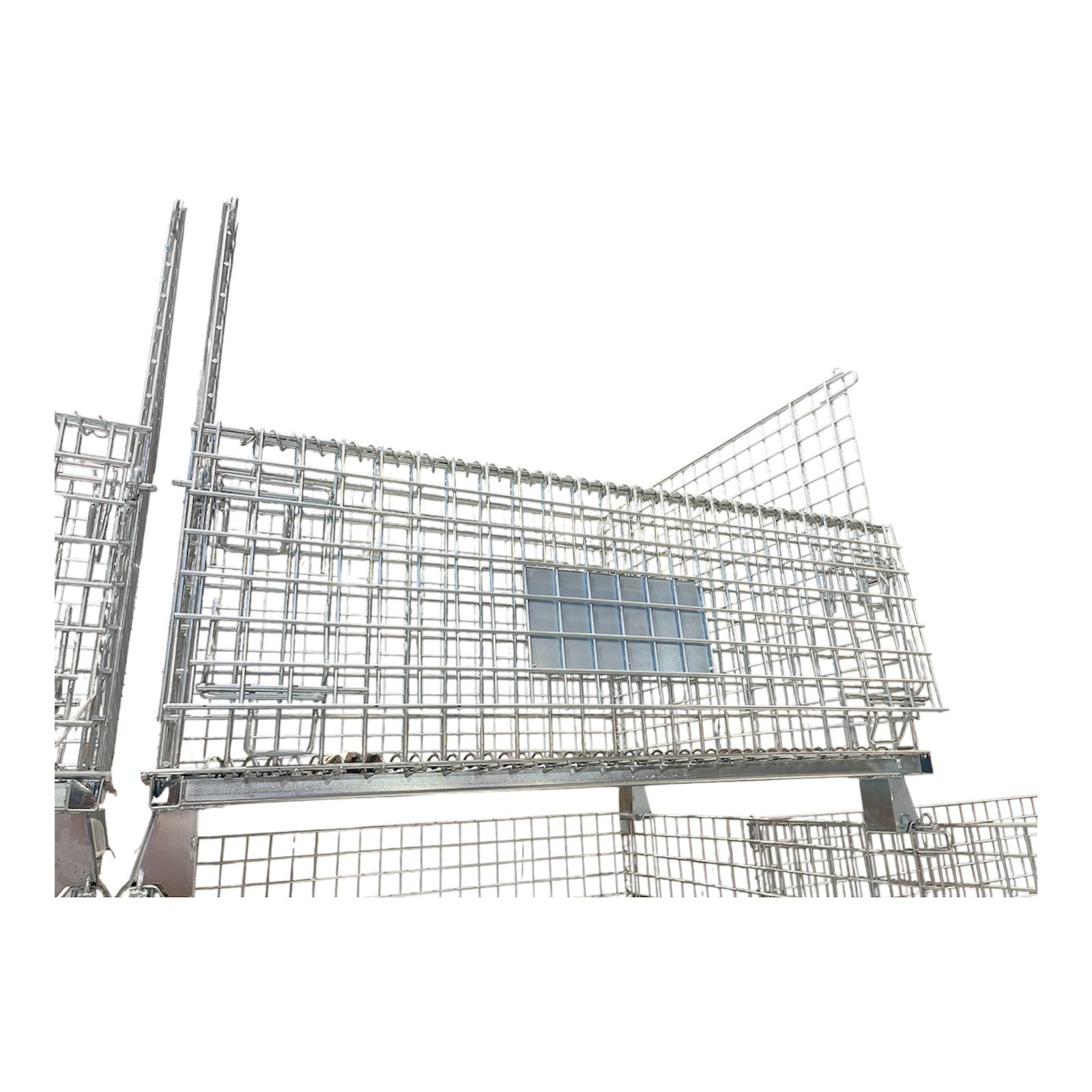 6 Pack -Heavy Duty Industrial Wire Mesh Basket 48″x39″x36″ Stackable Collapsible
