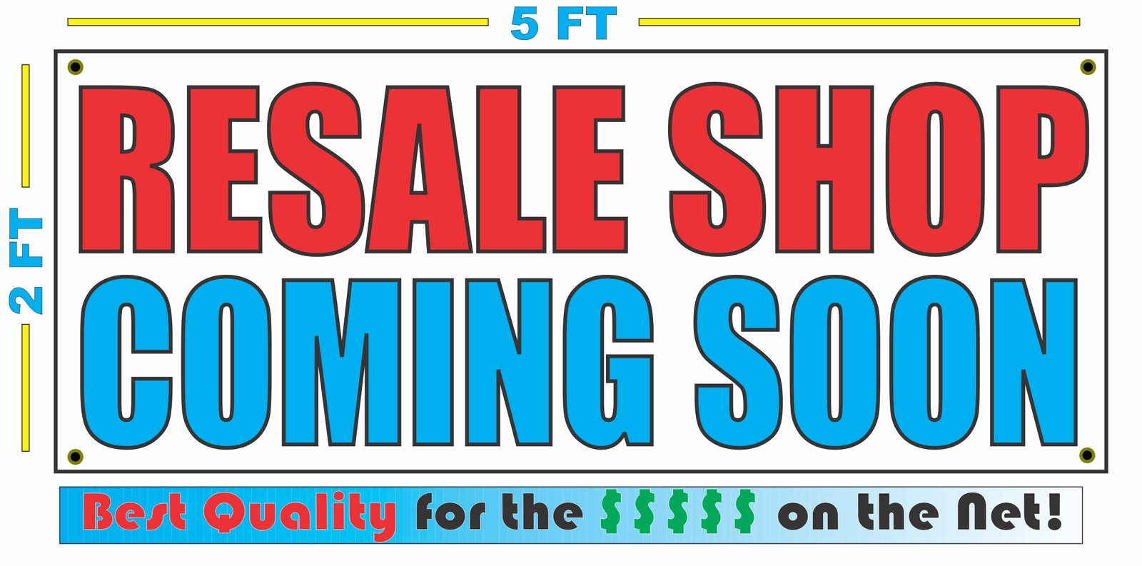 RESALE SHOP COMING SOON Banner Sign NEW Larger Size Best Quality for the $$$