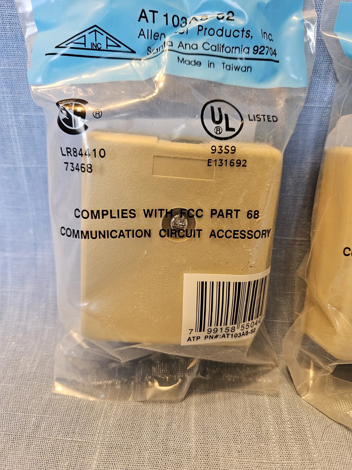 Set Of 2 New Sealed AT103A8-52 8 Cond. Modular Jacks Surface Mount Phone Line