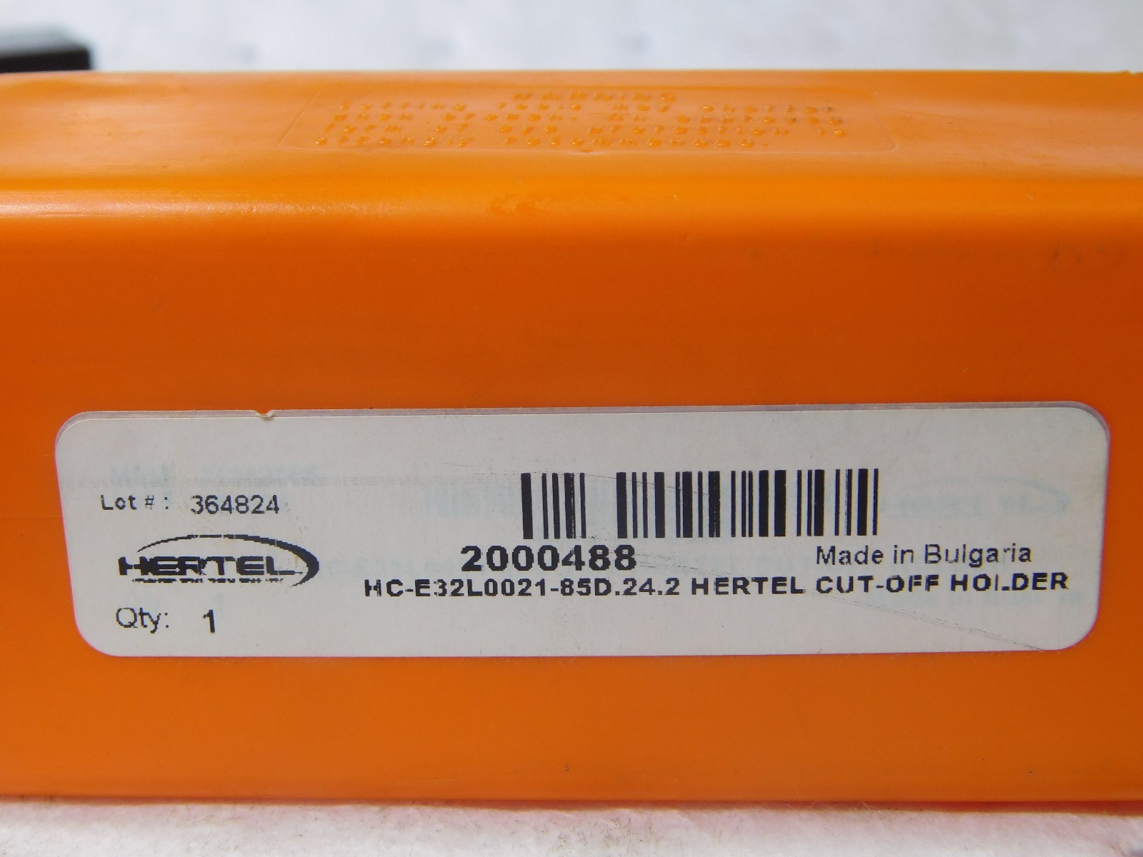 Hertel Indexible Cut-Off Toolholder 21MM Max DOC 1.26 x 32mm Shk 6 OAL 2000488