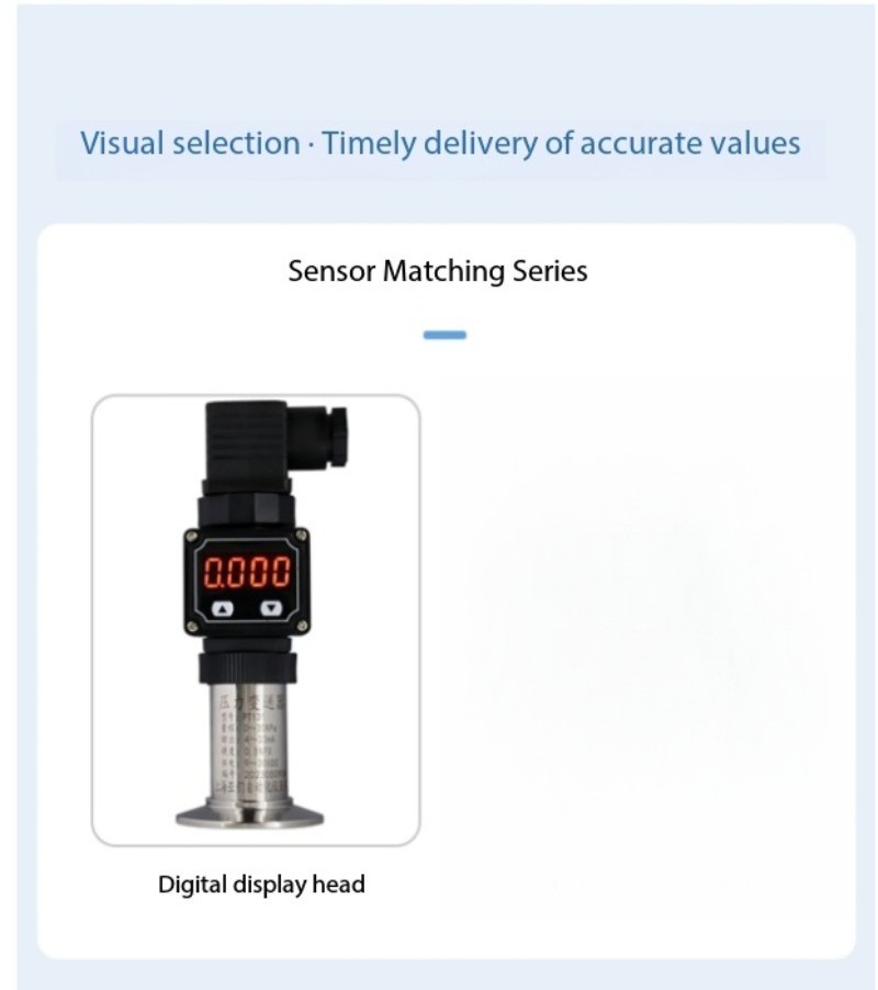 Sanitary Pressure Transmitter Flat Diaphragm Quick-Connect Chuck Pressure Sensor