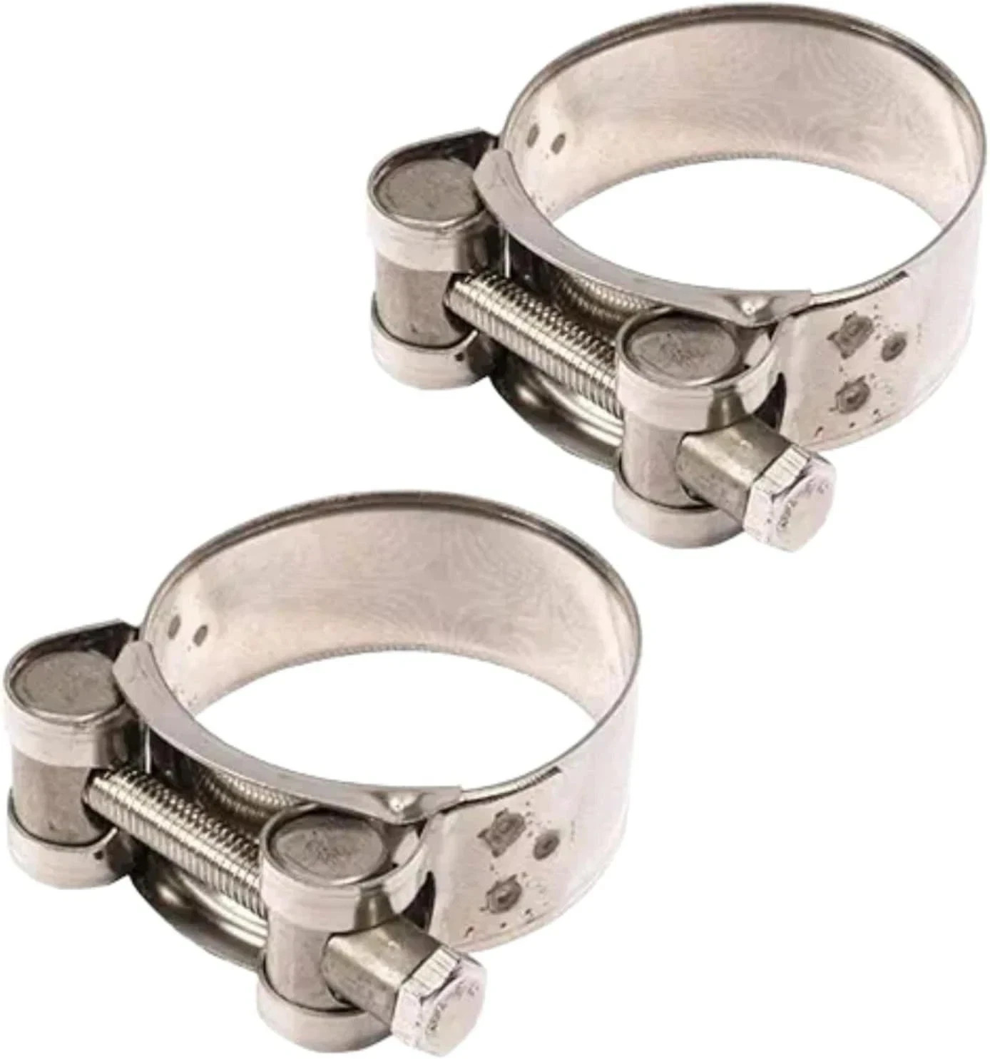 2Pcs Exhaust Clamp Stainless Steel Exhaust Band Clamp Replacement for Motorcycle
