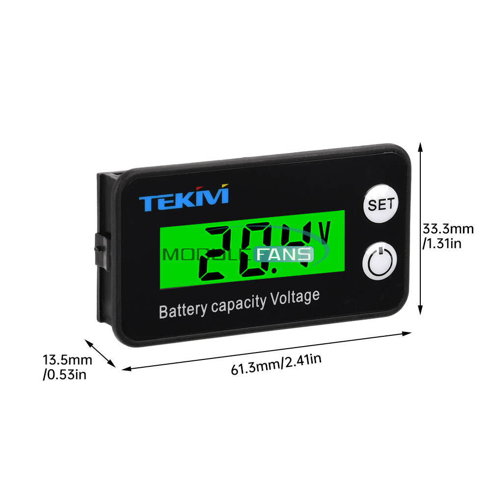 6136B LCD Battery Capacity Indicator Voltmeter Low Voltage Alarm High Precision
