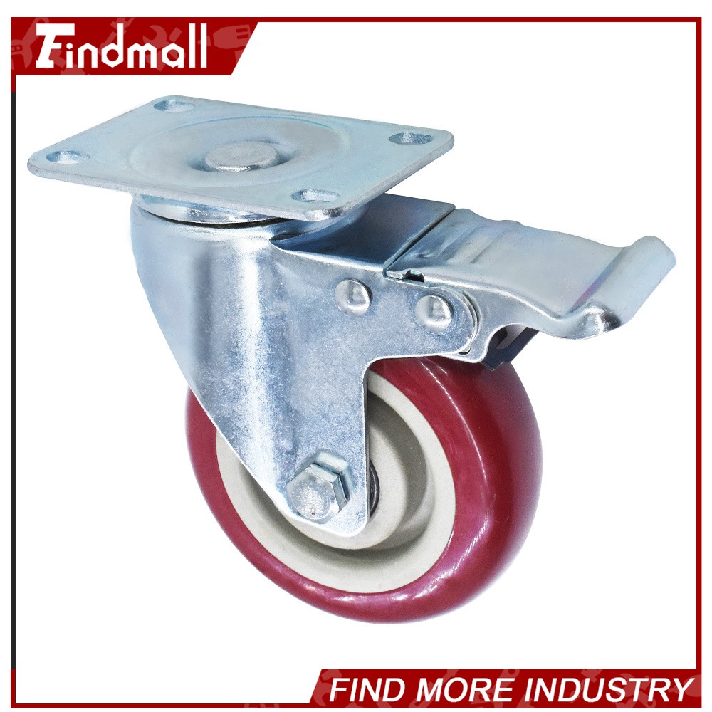 Findmall 4 Pack 4″ Heavy Duty Caster Set Wheels 360° Swivel & Brake Casters