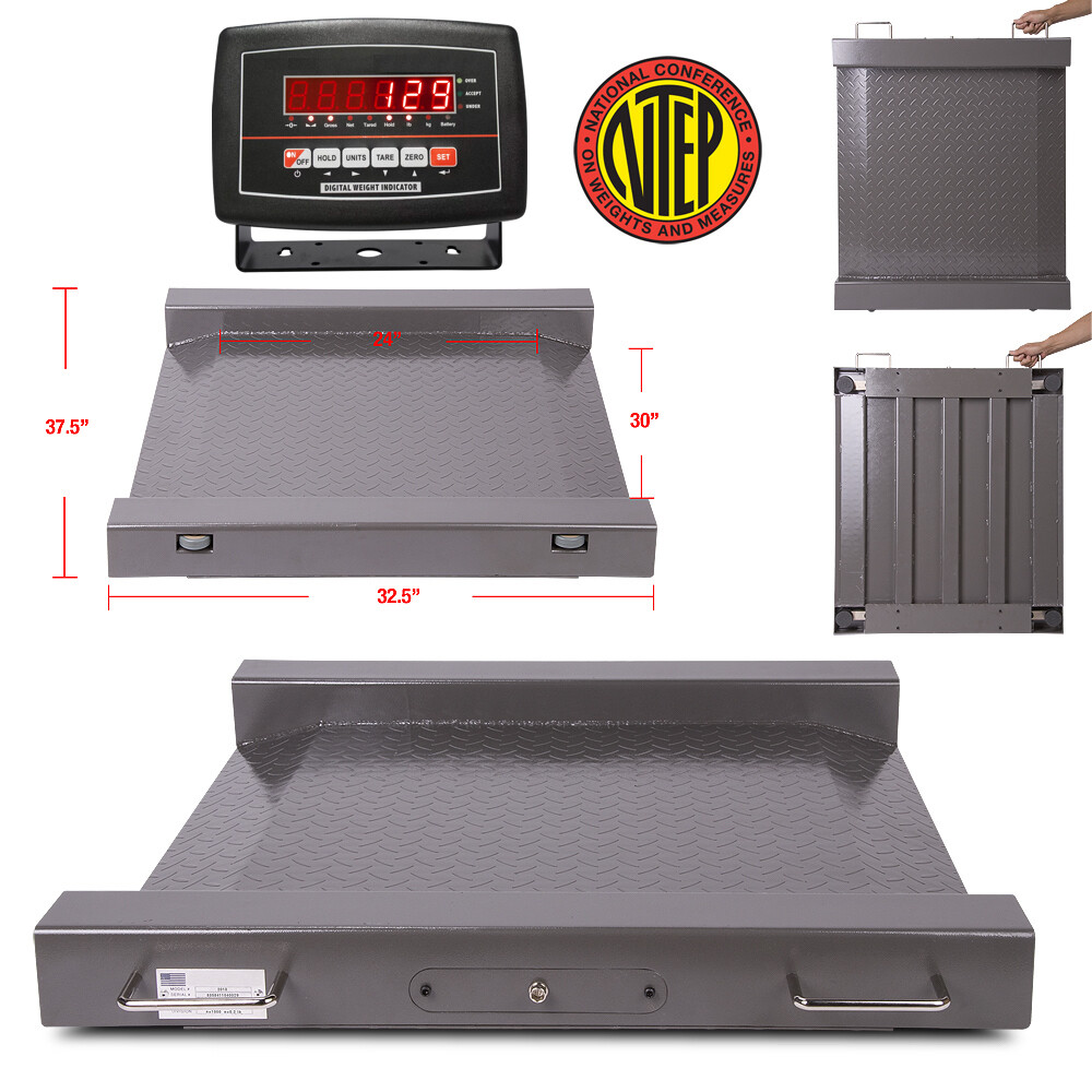 Drum Scale Wheel Chair Scale Barrel Scale Floor Scale 24″ x 30″ Platform