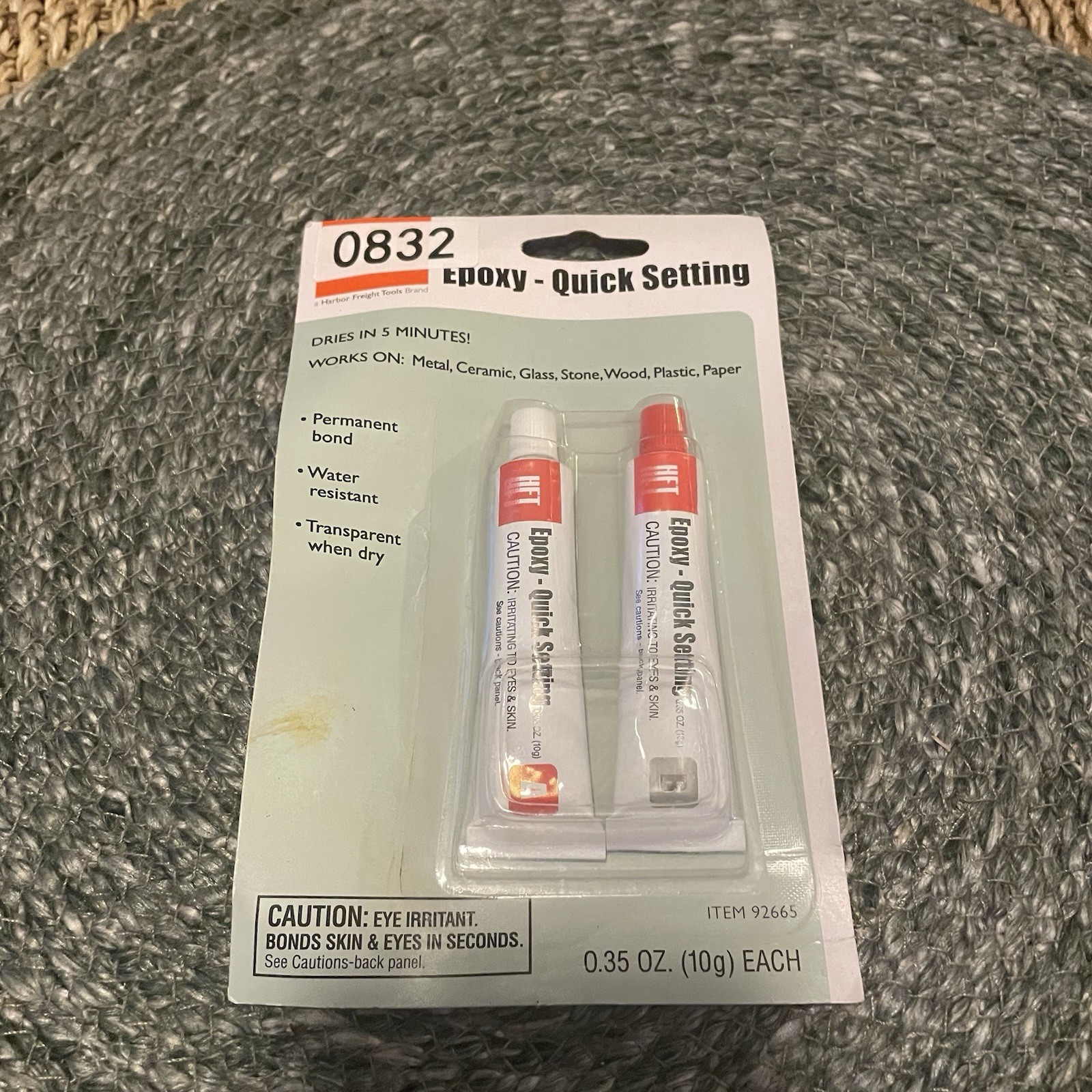 ✅HFT Super Strong Quick Setting Epoxy 0.35oz 10g Dries Clear Item 92665 #️⃣0832